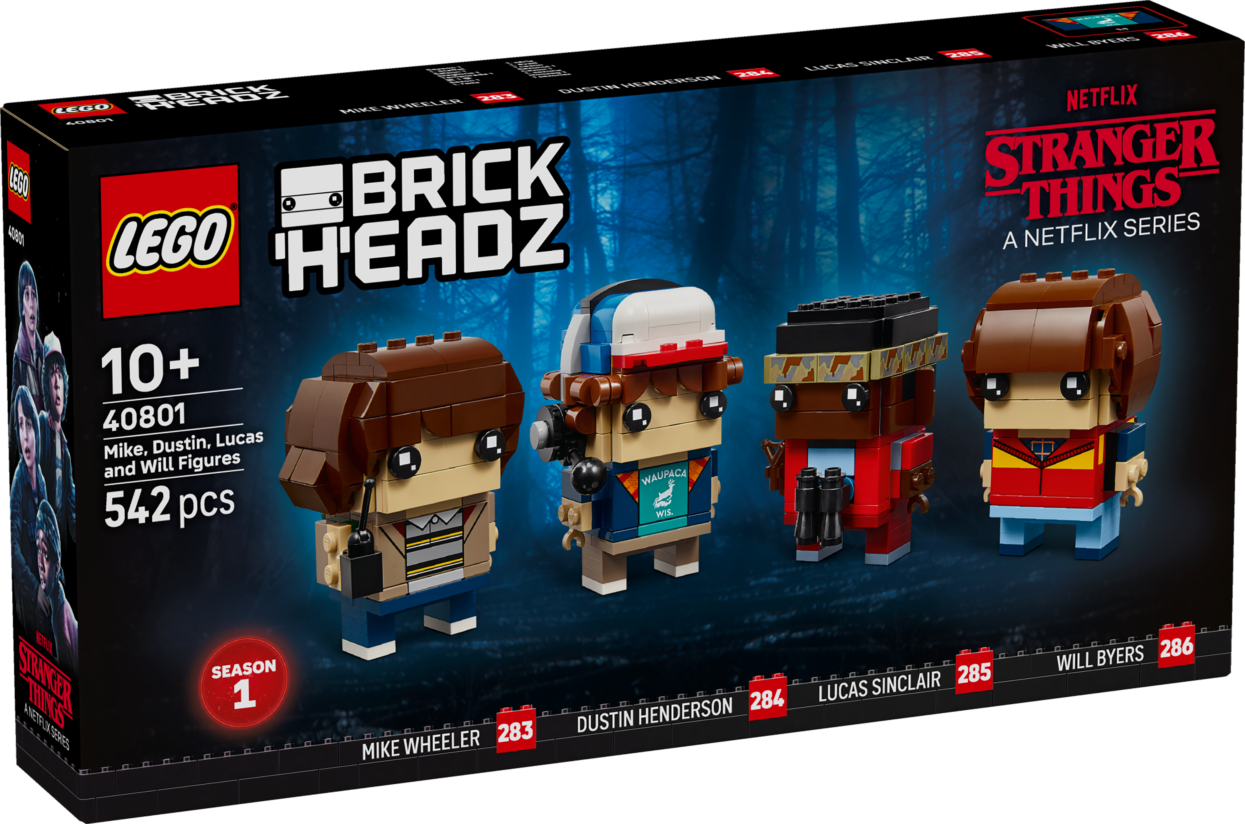 40801 Mike, Dustin, Lucas and Will Figures