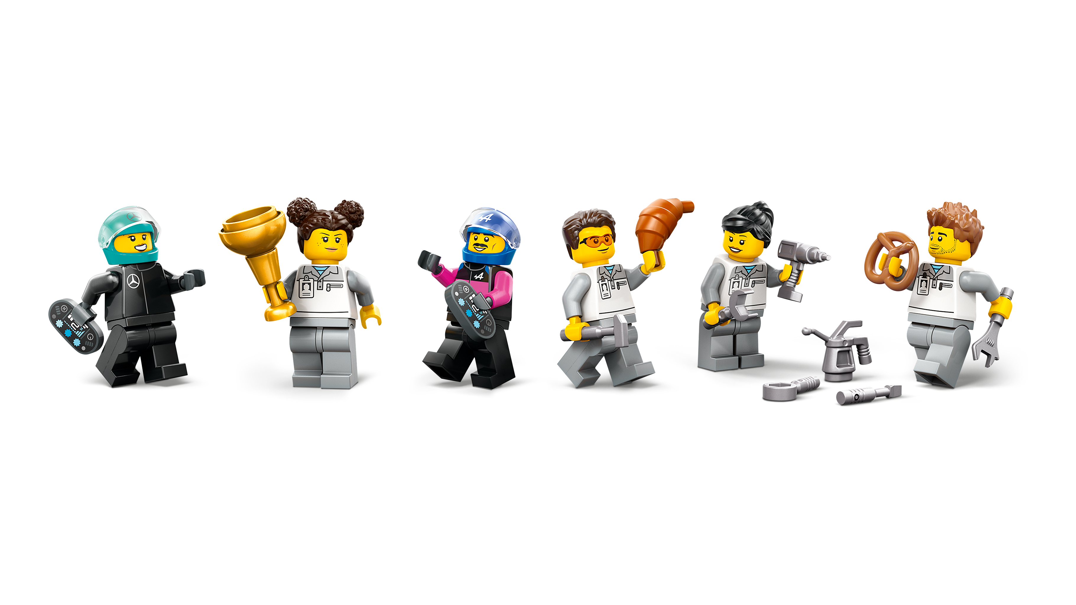 LEGO® City 60444 F1® Garage mit Mercedes-AMG & Alpine Rennautos