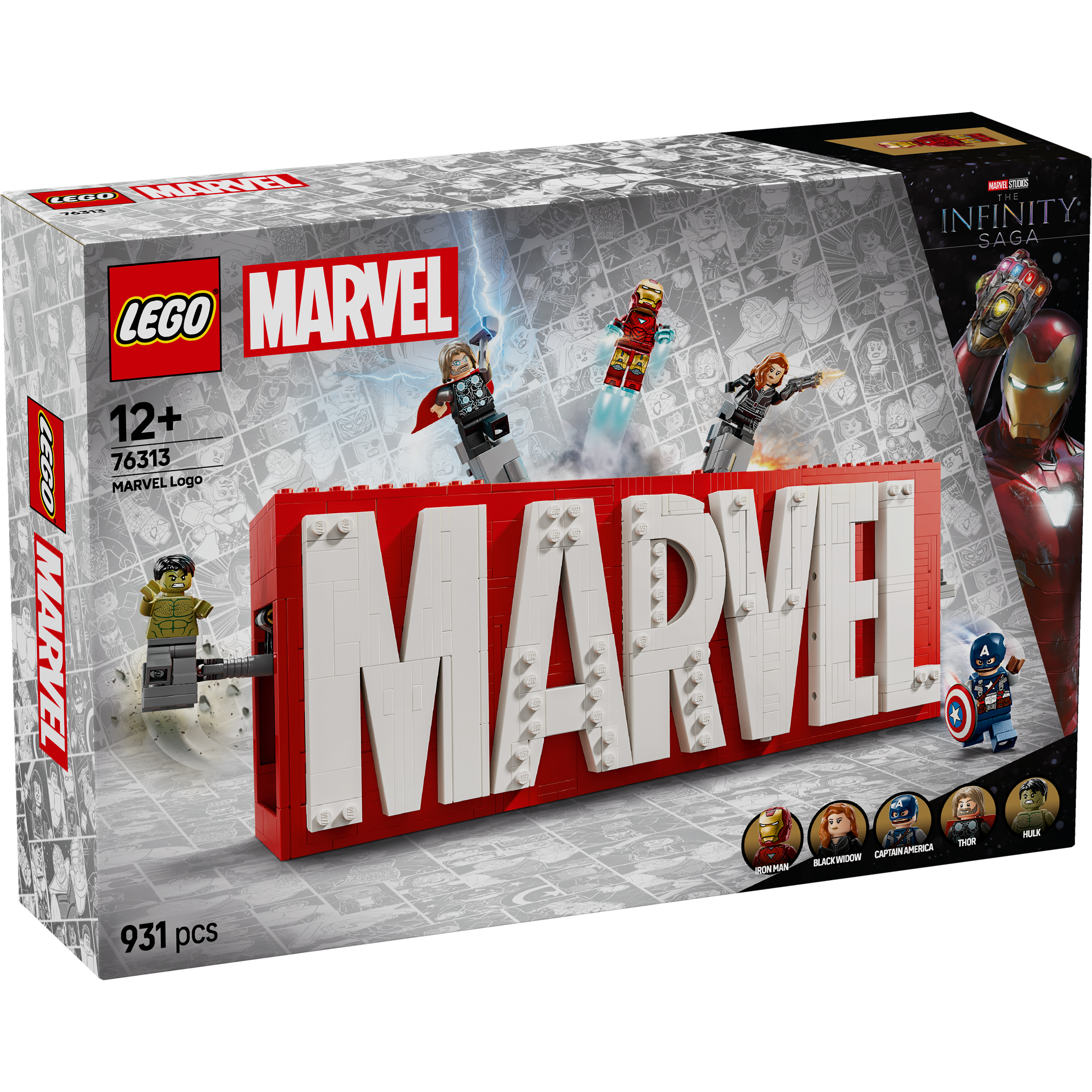 76313 MARVEL Logo & Minifigures