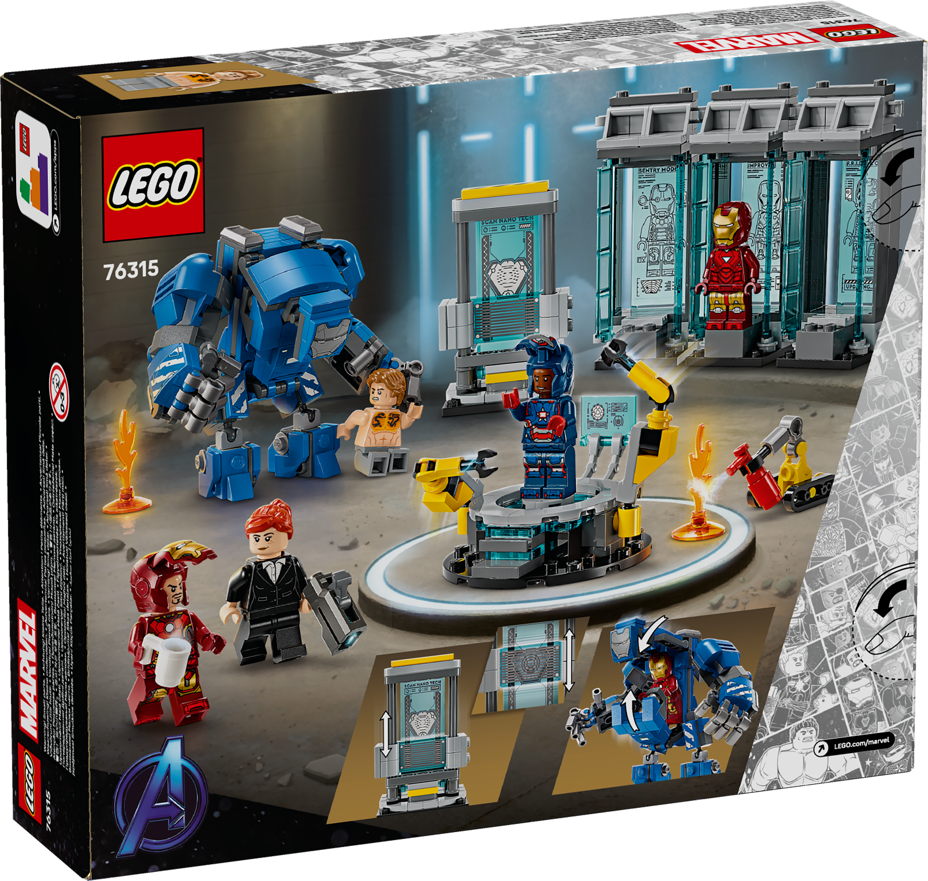 76315 Iron Man's Laboratory: Hall of Armour