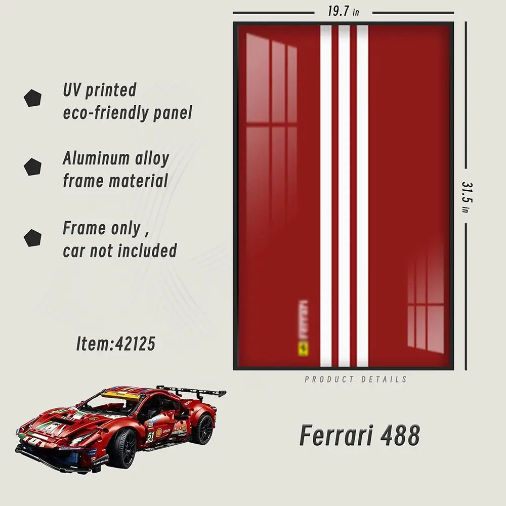 Lego Wall Mount Frame for LEGO® dia_frame_42125_ Ferrari 488_DIM03