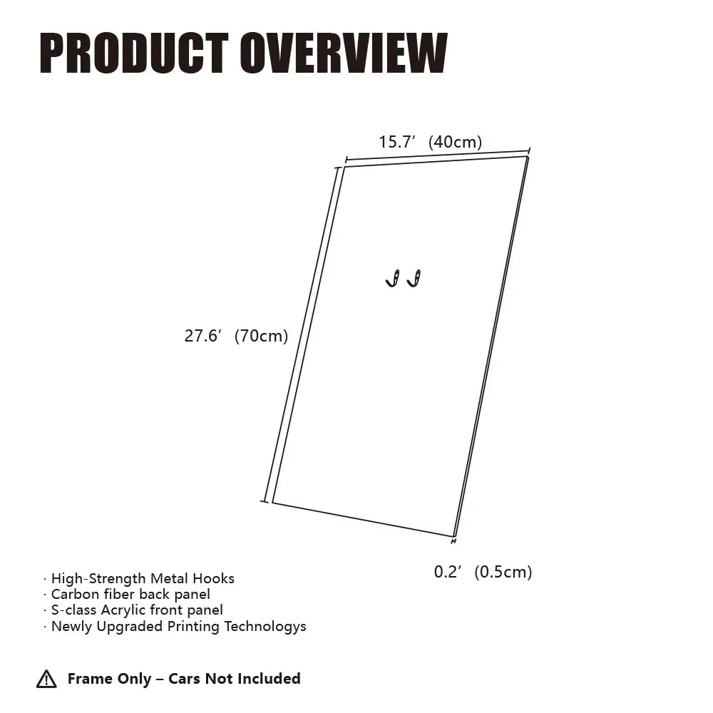 LEGO™ Frame for Fast & Furious Displayed in a FLOATING Style